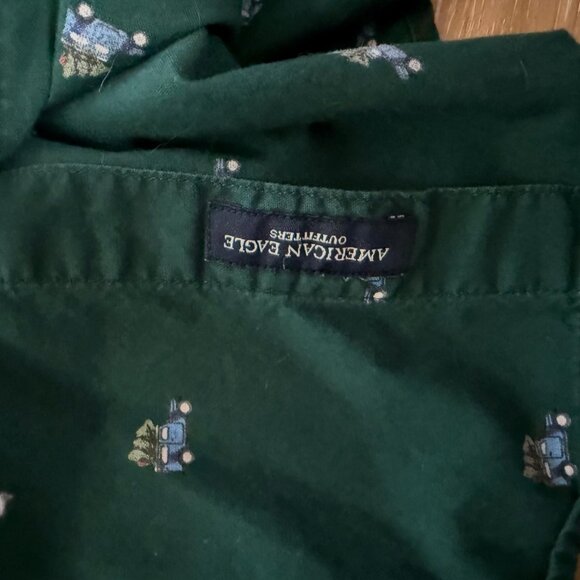 American Eagle Men's Button-Up Long Sleeve Shirt - Picture 6 of 7